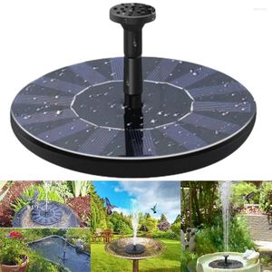 Garden Decorations Solar Floating Fountain Water Pool Pond Decor Panel Powered Pump