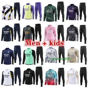 2024 2025 Real Madrids Bellingham Vini JR Soccer Tracksuit Men and Kids 23 24 25 Football Tracksuit Training Suit Kit Chandal Futbol Foot