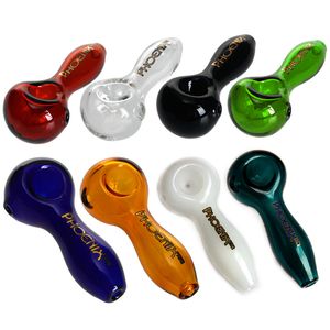 Smoking Blown Glass Hand Pipes Cheap Pyrex Glass Spoon Pipes Mini Small Bowl Pipe Smoking Pieces 4 inches