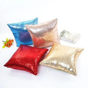 Pillow Throw Sequins Gold Silver CoverCozy Home Bedroom House Office Square Pillowcas Zipper Cover Pillowcase 40x40cm