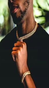 Designers necklaces cuban link gold chain chains men short hair Miami Cuba chain necklace large hip hop rapper chain necklace men 3414215