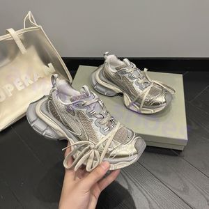 Повседневная обувь трек 3xl Phantom Designer Sneakers Женщины высококачественные AAA+ розовые нейлоновые сетки неоновые треки розовые золото Тройные черные бегуны.