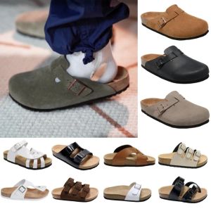 Bostons Clogs Birkinstock 디자이너 슬라이드 플랫폼 슬리퍼 룸 하우스 남성 남성 Berkinstock 신발 슬라이드 샌들 Berkin Stock Woman Sandals 슬라이드 슬리퍼 블랙