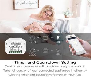 DIY Mini WiFi Smart Life Tuya Remote Remote Light Light Dimmer Module trabalha com Alexa Google Home A01189L4858037