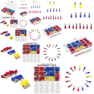 GPS GPS 280st/Set Car Lugs Sortment Kit Flat Kvinna och manlig isolerad elektrisk tråd Kabelanslutningar Crimp Terminaler Set GPS GPS