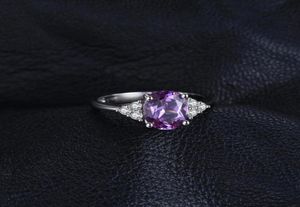 Wholejewelrypa 3ct stworzył Alexandrite Sapphire Pierścień 925 Srebrne pierścienie dla kobiet Pierścionek zaręczynowy Srebrny 925 Szlachetny 2982540