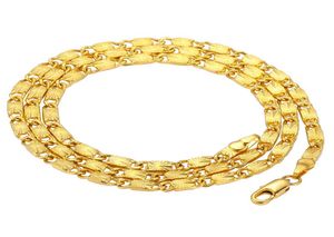 Catene placcate in oro 24K per uomini e donne affascinanti gioielli pregiudizi Collane da 3 mm in tutto il bellissimo regali di collegamento GETTA Party5706790