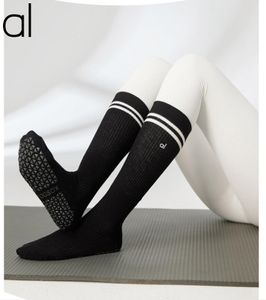 AL-251 New AL women Yoga Long Socks Women's Indoor Fitness Dance Silicone Sole tube Yoga Solid Color Socks