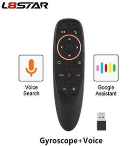 Remoto controller L8star G10S G10 Air Mouse 24G Microfono giroscopio wireless Microfono Google Search VOCE Smart Control IR APPRENDIMENTO per Androi9014899