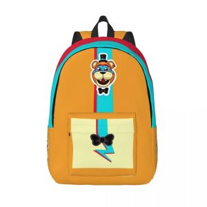 Väskor Glamrock Freddy's Fazbear Entertainment Ryggsäck Elementary High College School Student Bookbag Teens Canvas Daypack Travel