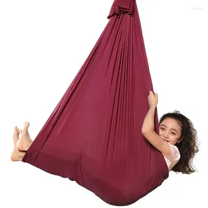 Opaski oporowe 150x280cm pełny zestaw dzieci wiszący huśtawka joga joga fitness hamak nylonowy terapia elastyczna przytulanie wyposażenie powietrzne