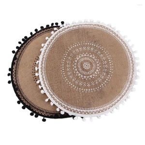 Tischmatten ess runden Stickerei Teller Nahe Osten Style Home Dekor Kaffee Tasse Taschen -Küche Vorräte