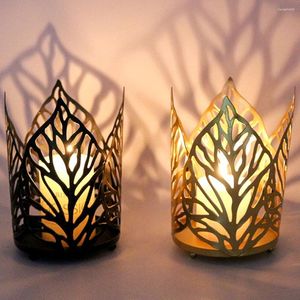 Candle Holders Iron Holder Lantern Wedding Tealight Stand Yoga Studio Ornament Decor