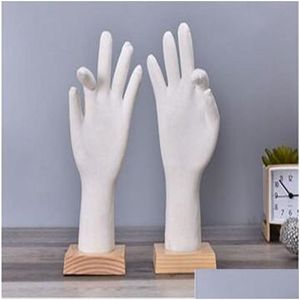 Schmuckstand Mode 2410 cm weibliche PVC Magne Skizze Hand Mannequin Manicure Props Handschuh Modell für Sportrennen Körper Halloween 1Pair DH5OX