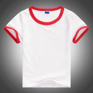 Child Unisex Plain Basic Tiz Camisetas meninas meninos pretos Branco 100% algodão Tops de verão Tee Crianças Roupas 2 3 4 6 8 10 T 1428 240410