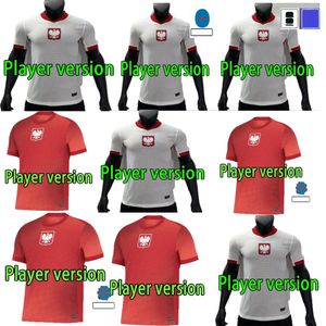 Polonia Lewandowski Versione giocatore di alta qualità Maglie da calcio rapido Essiccamento Maglie Kit Polonia Zielinski Milik Zalewski Shirt da calcio polacco Polen Uniform 24 25 kit