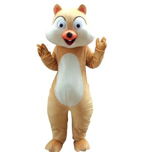 2024 Högkvalitativ Squirrel Mascot Costume Anime Costume Christmas Halloween Advertising Birthday Party Free Shpping