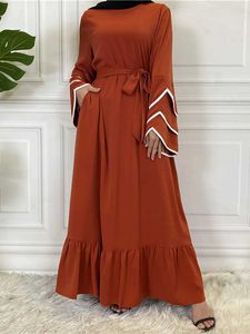 B1WQ Ethnic Clothing Modest Abaya Ramadan Musulman De Mode Maxi Robe Turkey Kaftan Islamic Clothing Muslim For Women Hijab Dress Caftan Vestidos d240419