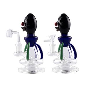 Headshop214 GB029 Glass Water Bong About 18.5cm Height Dab Rig Smoking Pipe Bubbler Water Bongs 14mm Male Dome Bowl Quartz Banger Nail