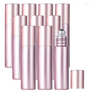 Storage Bottles 10Pcs/lot Essential Oil Roller With Stainless Steel Balls 10ml Glass Roll On DIY For Home Perfume Gifts