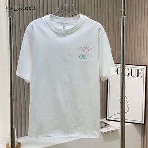 Loewve Designer Luxury Loe Classic LoeweeeシャツエンボスエンボスエンボスエンボスエンボスシリーズSolieve Tシャツレーベル夏の新しいファッションの男性と女性のための新しいファッション汎用トレンドLoewew 340