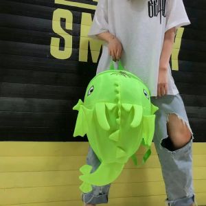 Ryggsäckar personlighet ryggsäckar tecknad 3D dinosauri axel skolväska för tonåringar flickor pojke kameleon ödla resor dagliga väskor
