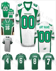 Ny anpassad Saskatchewan Roughriders 39 Hughes 4 Durant 97 Chick 6 Rob Bagg 7 Dressler 82 Roosevelt Yong Lemon Football Jersey 1009551786