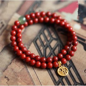 Länkarmband Naturliga armband Hetian Jade Round Beads Multi Circle Women's Life Year Safe Transfer Rosary