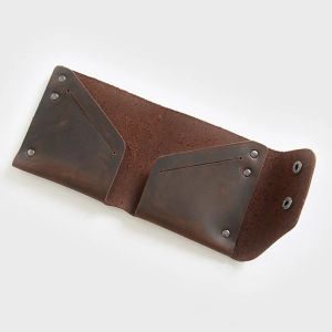 Portafogli portatifogli in pelle genuina fatta a mano per uomini minimalisti pazzo in pelle bifold faffitto portafogli corto portafoglio corto retrò