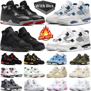 Nike air jordan 4 retro 4s Jumpman 4 4s Uomo Donna Scarpe da basket Red Thunder University Blue Bred Cardinal Red Pine Green 6s UNC British Khaki Mens Trainers Sport Sneakers