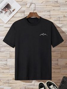 2024 Tshirt Summer 100 Cotton Fashion Mens Mens English Letter Print Pattern Casual Street Fitness Высококачественный топ 240416