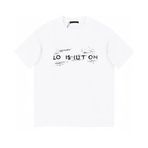 2024 Men's Fashion Designer T-shirt Men's and Women's Shirts Fashion Letter Printed Round Neck Black and White Short sleeved T-shirt Men's T-shirt