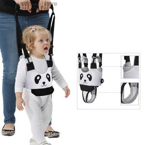 Transportörer slingar ryggsäckar tecknad barnsäkerhetsbälte Baby Walking Bag Läckbar Crotch Bodyguard Q240419