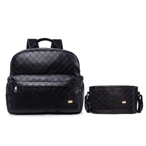 Bags Soboba Black Plaid Large Capacity Diaper Bag Stylish Travelling Baby Stroller Bag Brief Maternity Backpack Fashionable Mommy Bag