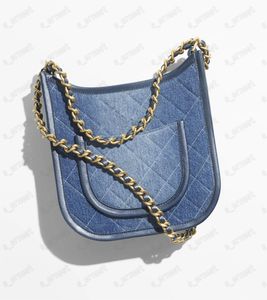 Fashion Trend Denim Jeans Bags Cool Girl Totes High Street Hardware Tote Women's Y2K Mini Shoulder Bag Denim Casual Handbag