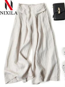 Women's Pants 2200 55USD Spring Autumn Cotton Linen Wide-leg Leisure Fashion Knitted Formal