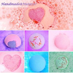 H70M BUBBLE BAD BAD BOMB PACK PACKT SET BAD Saltbollar Eteriska oljebadbomber för fuktgivande hud Fizzy Spa Bath Bubble Bomb Aromatisk lukt D240419