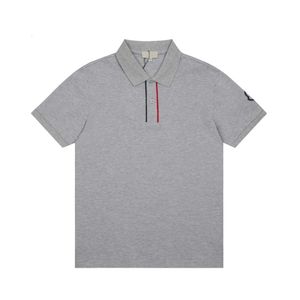 Designer Mens Polo Shirt Luxury Tees Grey Short Sleeve Multi Color Cotton Casual Shirts Fashion Loose Lapel Tops Mens Shirts Size M-XXL FZ2404194