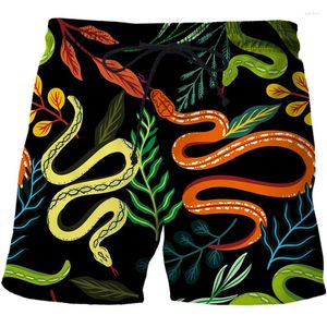 Herren Shorts niedliche Schlange 3D -Print Männer Frauen Kid Y2k Boho -Stil lässige Kurzhose Sommer Übergröße cooler Herren Schwimmsport Strand