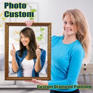 Nicai Po Custom Diamond Målning 5D DIY Rhinestone Pictures Full Square Round Diamond Embroidery Sale Home Decor Gift 240408