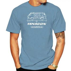 Men's T-Shirts Mens T-shirt Vanagon Technical Drawing T3 Vanagon Westfalia T-shirt Printed T-shirt J240419