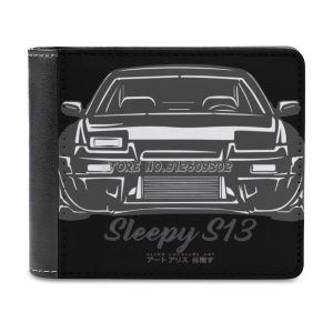 Portafogli assonnato s13 phealt in pelle uomini slim box card portafogli sacchetti di denaro Nissan 200sx Nissan Silvia Silvia S13 Nissan S13 CA18DET