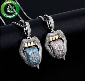 Женщины мужские ювелирные украшения заморожены подвесной хип -хоп элегантный дизайнерский ожерель