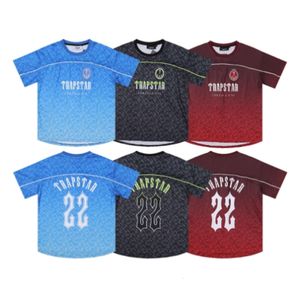 TRAPSTAR Mens New T-shirts Camiseta limitada Londres Camiseta curta Manga curta Camisa azul unissex para homens moda harajuku tee tops machos t camisetas y2k g230307