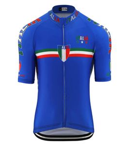 Summer New Italia National Flag Pro Team Cycling Cycling Jersey Men Road Bicycle Racing Racing Mountain Bike Jersey Cycling Use Clothin6331458