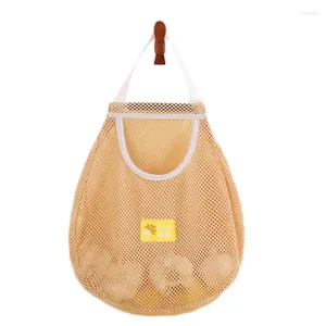 Storage Bags Hangings Reusable Mesh Bag Onion Potato Wall Type Polyester For