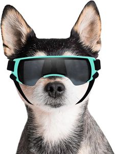 Atuban Dog Goggles Solglasögon Små till medelhög ras anti-dimma UV400-linsvalp solglasögon för UV-vind snö dammskydd 240418