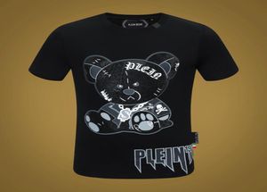 Plein urso camiseta masculina designer tshirts Round Round Skull Men t-shirts Camisetas clássicas de alta qualidade Hip Hop Streetwear