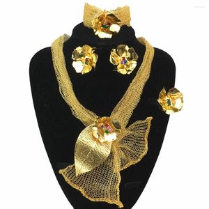 Orecchini di collana set est brasiliano squisito fatto a mano Bellissimi accessori per feste di nozze Fashion Women Jewelry FHK18176