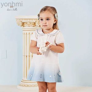 Abiti da ragazza Dave Bella Girls Childrens Baby Summer Knit Beliello Fresh Fresh Branh Branhible Naval in stile Naval Fashion OutdoordB2235618 D240423